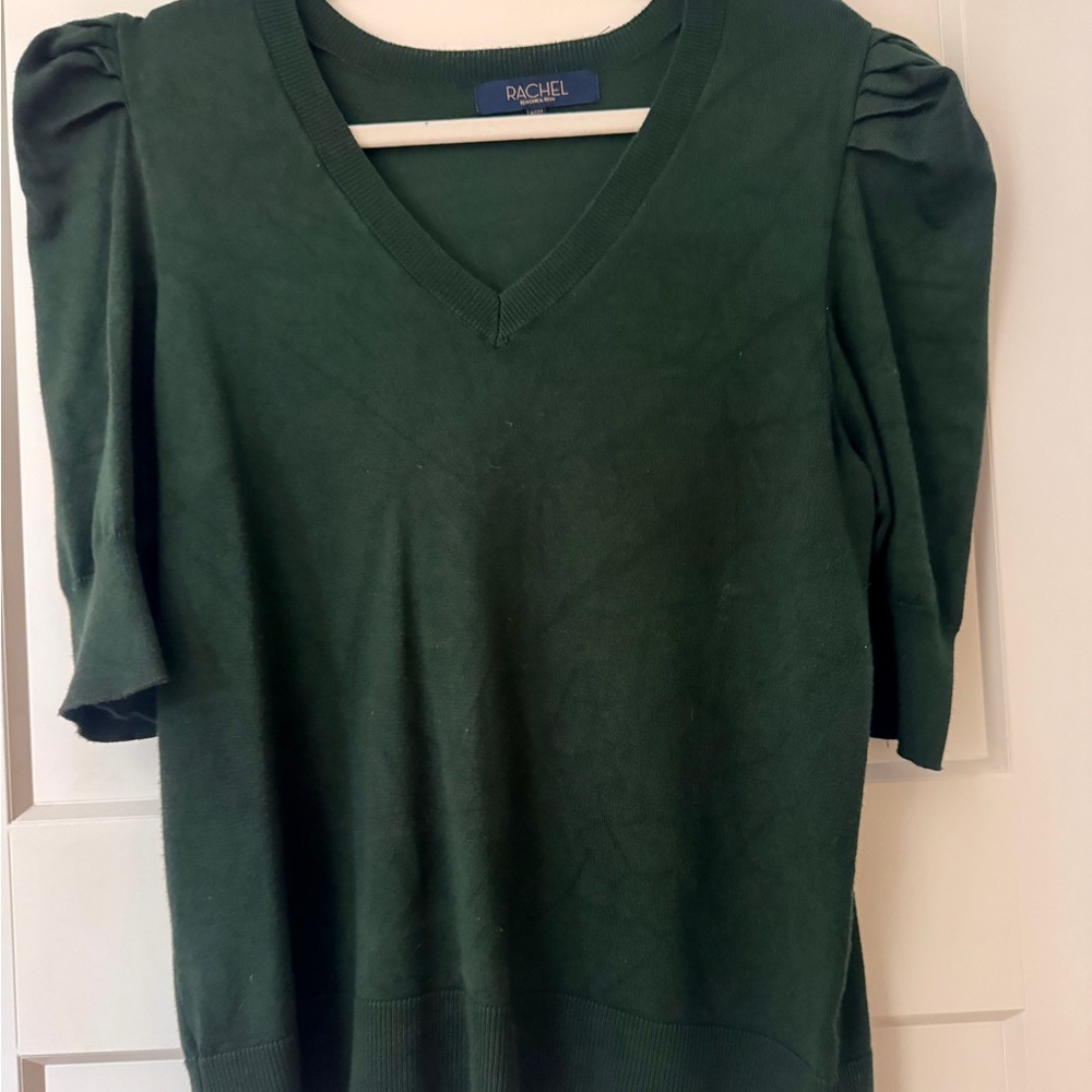 Rachel Roy green  V-Neck Women's Top